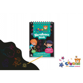 Škrabací/Vyškrabovací notes created barevný 10 listů 10x14cm v sáčku