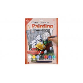SMT Creatoys Malování podle čísel Dalmatini 22x30cm s akrylovými barvami a štětcem na kartě