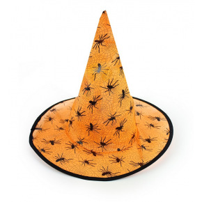 Rappa klobúk čarodejnícky/Halloween oranžový dospelý