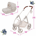 Five O Nine Crew Bella 2in1 Doll Pram, Blueberry