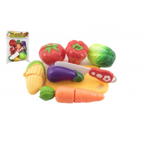 Teddies Plastikowe Krojenie Warzywa z deską do krojenia 13,5x8cm z nożem w torbie 18x26x5cm