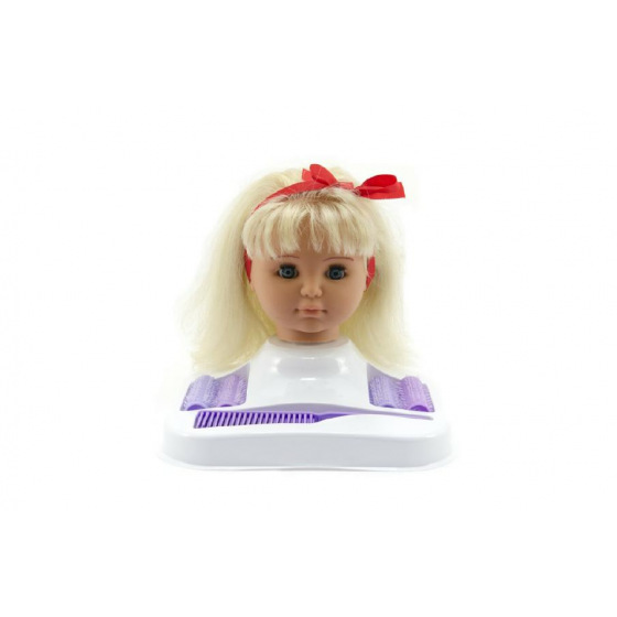 Hamiro Česací hlava blond s doplňky v krabici 24x28x19cm