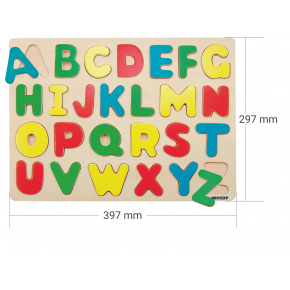 Woody Puzzle na desce Abeceda