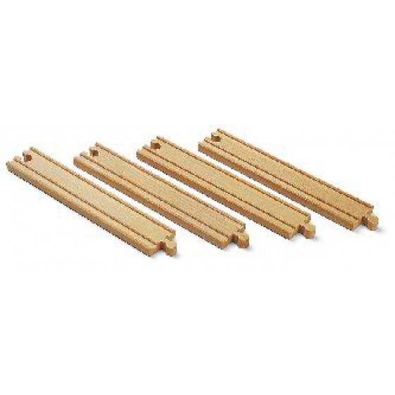 Brio 33341 Dlouhé koleje rovné, 216 mm, 4 ks příslušenství k vláčkodráhám