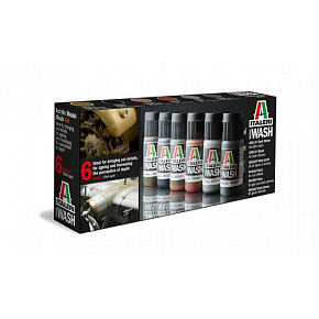 Italeri Sada akrylových farieb 448AP - MODEL WASH 6ks