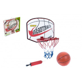 Teddies Basketbalový kôš + lopta s pumpičkou 49,5x41,5x4cm