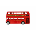 Teddies Bus "London" roter Doppeldecker Metall/Kunststoff 12cm mit Rückzug in Schachtel 17x13,5x6cm