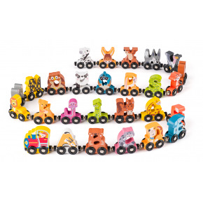 Woody Vláček s abecedou - Zvířátka s AJ, 27 dílů