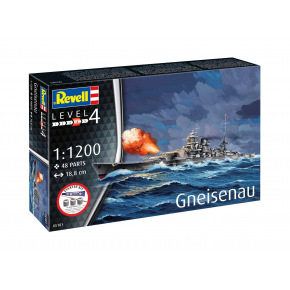 Revell Starter Kit loď 75181 - Battleship Gneisenau (1:1200)