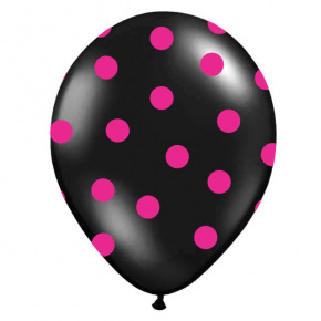 Rappa Nadmuchiwany balon z nadrukiem czarny 30 cm