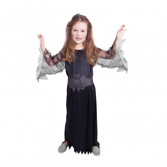 Rappa Dětský kostým černá čarodějnice/Halloween (S)
