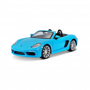 Bburago - Auta HOBBY, Porsche 718 Boxster, modrá, 1:24 Bburago - Auta HOBBY, Porsche 718 Boxster, modrá, 1:24