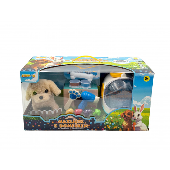 Mac Toys STEPPOS Můj interaktivní mazlíček s domečkem - Štěňátko