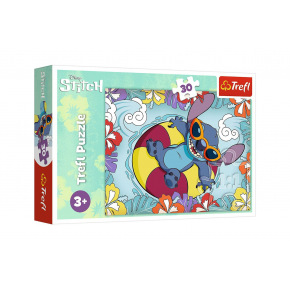 Trefl Puzzle Lilo&Stitch na dovolené 27x20cm 30 dílků v krabičce 21x14x4cm