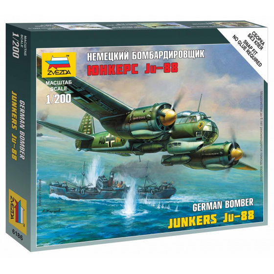Zvezda Wargames (WWII) letadlo 6186 - Junkers Ju-88A4 (1:200)