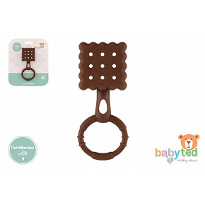 babyted Chrastíček keksík babyted chrastítko silikon 13x5cm na kartě 0m+