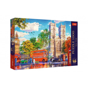Trefl Puzzle Premium Plus - Čajový čas: Pohled na Londýn 1000 dílků 68,3x48cm v krabici 40x27x6cm