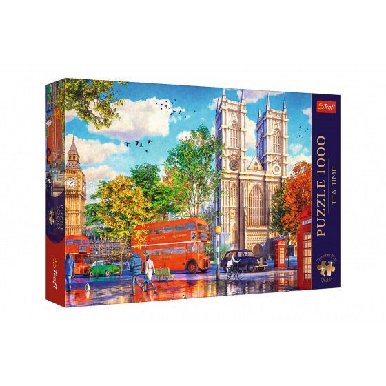 Trefl Puzzle Premium Plus - Teatime: Blick auf London 1000 Teile 68,3x48cm in Schachtel 40x27x6cm