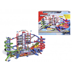Majorette Garáž Super City + 6 autíček a vlak