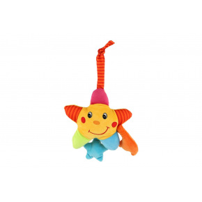 Teddies Hvězda natahovací hrací strojek plyš 18x18cm v sáčku 3m+