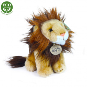 Rappa Pluszowy lew siedzący 18 cm EKO-PRZYJAZNY