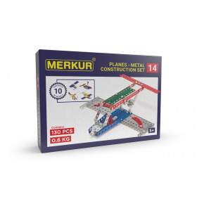 MERKUR - Stavebnice MERKUR - Zestaw konstrukcyjny Merkur 014 Samolot, 119 elementów, 10 modeli