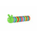 Teddies Biegsame Antistress-Raupe aus Kunststoff 17cm, Farbmix im Beutel 3x17cm
