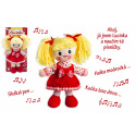 Teddies Puppe Lucinka Stoffpuppe Plüsch 30 cm singend auf Tschechisch auf Karte