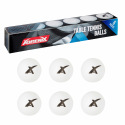 Teddies Míčky na stolní tenis/ping pong 6ks bílé plast 4cm v krabičce