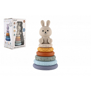 Teddies Pyramida stohovací skládačka 7ks v krabičce 6m+