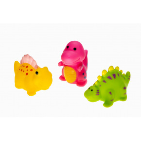 Profibaby Dinosaurus 3ks do vody stříkací plast 7-9cm v sáčku 13,5x20cm 0m+