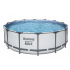 Bestway Nadzemní bazén kulatý Steel Pro MAX, kartušová filtrace, schůdky, plachta, průměr 4,27m, výška 1,22m
