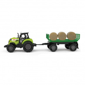 Rappa Traktor z dźwiękiem i światłem z traktorem i belami słomy