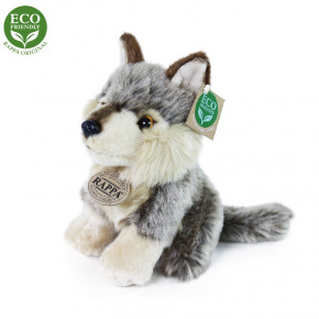 Rappa Plyšový vlk sedící 18 cm ECO-FRIENDLY