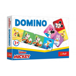 Trefl Domino papierowa Myszka Miki i przyjaciele 21 kart gra planszowa w pudełku 21x14x4cm