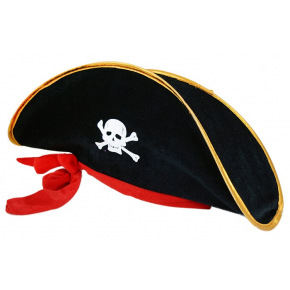 Rappa Pirátsky kapitánsky klobúk so stuhou pre dospelých