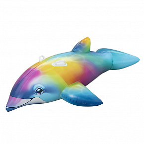 Bestway Nadmuchiwany tęczowy delfin z uchwytami Dolphin Daydream - 173 x 84 x 46 cm Bestway Nadmuchiwany tęczowy delfin z uchwytami Dolphin Daydream - 173 x 84 x 46 cm