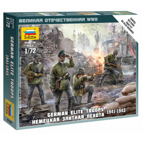 Zvezda Wargames (WWII) figurki 6180 - Niemieckie oddziały elitarne 1939-43 (1:72)