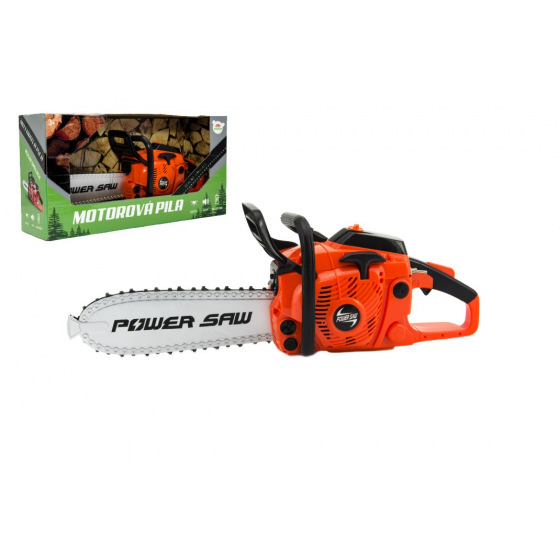 Teddies Motorsäge aus Kunststoff 40cm mit Sound in Schachtel 42x21,5x11cm