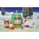 Sylvanian Families 5822 Domeček s vánočním stromečkem a baby figurky