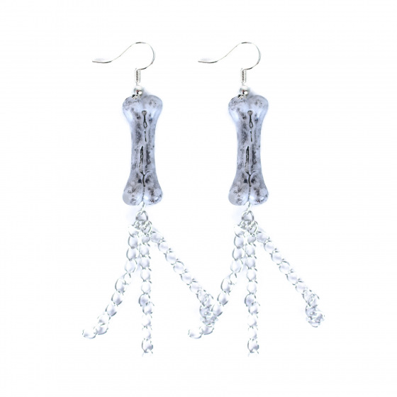 Rappa Ohrringe Knochen Hexe / Halloween