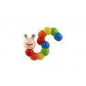 Teddies Červík/housenka kloubový dřevo 18cm barevný v sáčku 