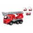 Lena Auto hasiči s žebříkem Mercedes Arocs plast 47cm v krabici 50x31x20cm