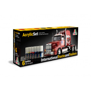 Italeri Sada akrylových barev 435AP - INTERNATIONAL TRUCKS & TRAILERS 6 ks