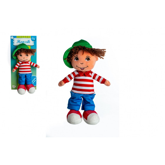 Teddies Puppe/Junge Honzík Stoffplüsch 30 cm tschechisch sprechend auf Karte