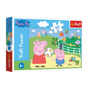 Trefl Puzzle Trefl Świnka Peppa Zabawa z przyjaciółmi 33x22cm 60 sztuk w pudełku 21x14x4cm