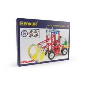 MERKUR - Stavebnice Merkur 3 stavebnice, 307 dílů, 30 modelů