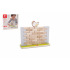 Teddies Puzzle Baukasten Ziegelmauer Holz 44 Stück in Schachtel 26x24,5x4cm