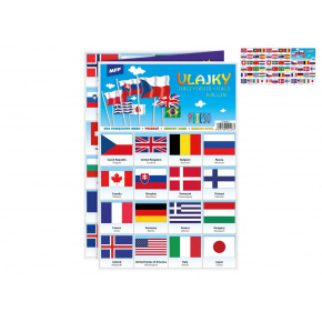 Pexeso papierové Vlajky spoločenská hra 32 obrázkových dvojíc 21x30cm