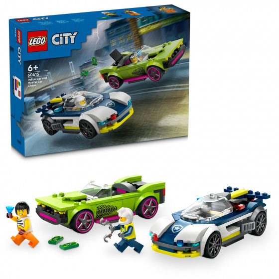 LEGO City 60415 Verfolgungsjagd mit Polizeiauto und Sportwagen